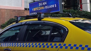 Taksilerde canlı Bitcoin fiyatları gösterilecek