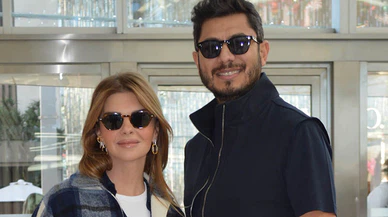 Pelin Karahan eşitle el ele alışverişte