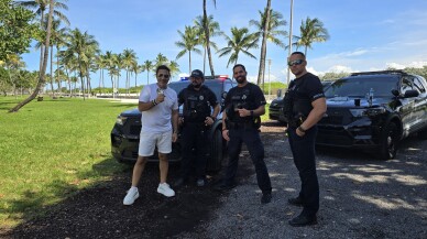 Ramiz Özbay'ın Klip Çekiminde Miami Polisi Oynadı