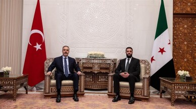 Dışişleri Bakanı Hakan Fidan, Suriye lideri Ahmed Şera ile ortak açıklama yaptı