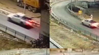 Feci kaza kamerada: Mersin’de kamyonet bariyere çarptı, sürücü hayatını kaybetti