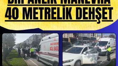 Kırmızı ışıkta korku dolu anlar: Bir anlık manevra, 40 metrelik dehşet