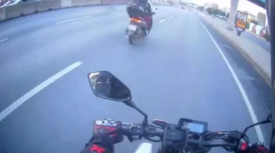 Canını hiçe saydı, trafiği birbirine kattı: Maltepe’de tehlikeli anlar kamerada!