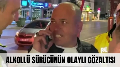 Aksaray’da alkollü sürücünün olaylı gözaltısı kameralara yansıdı