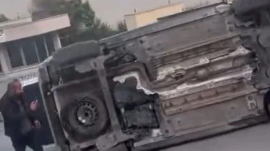 Trafik tartışması faciayla bitti: Araç takla attı!