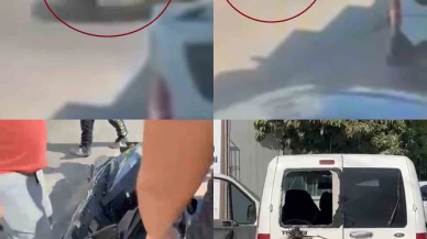 Korkunç kaza anı kamerada! Araç motosikletliyi böyle savurdu