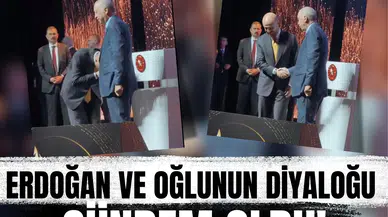 İlim Yayma Ödülleri’nde samimi anlar: Erdoğan ve oğlunun diyaloğu gündem oldu!