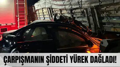 Afyon yolunda can pazarı! Araç hurdaya döndü