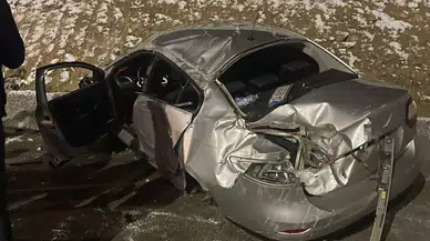 Dönüş yolunda can pazarı: Hakemlerin aracı pert oldu!