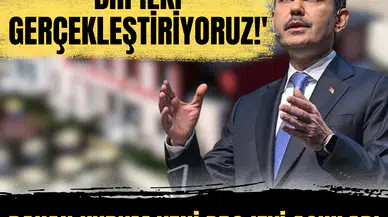 Bakan Kurum yeni projeyi açıkladı: 'Bir ilki gerçekleştiriyoruz!'