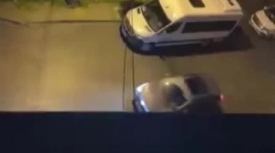 Kimliği belirsiz sürücü dehşet saçtı! O anlar kameraya böyle yansıdı...