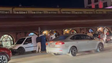 Çarpışmadan tehditlere...Trafik kazası kısa sürede gerilime dönüştü!