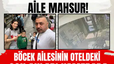 Kapı kilitli, aile mahsur! Böcek ailesinin oteldeki son anları güvenlik kamerasında...