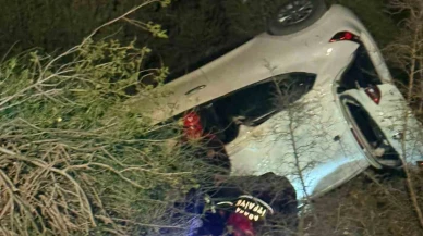 Korku dolu dakikalar! Sürücü uçurumdan böyle kurtarıldı