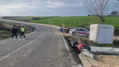 Bir yol, bir viraj, tarifsiz bir acı... Tekirdağ'da çitlere çarpan motosiklet ölüm getirdi!