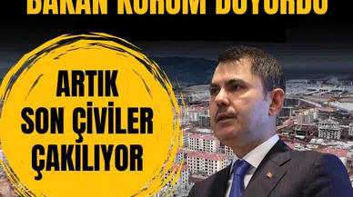 Bakan Kurum deprem bölgesinde müjdeyi verdi: 'Artık son çiviler çakılıyor'