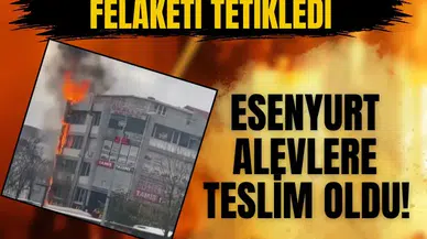 Esenyurt’ta binayı yutan yangın korku dolu anlar yaşattı!