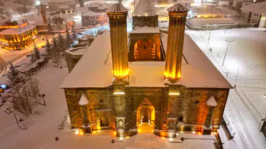 Erzurum’da kartpostallık kış manzaraları