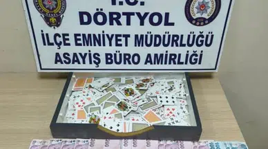 Dörtyol’da kumar operasyonu: Para ve iskambil kâğıtlarına el konuldu!