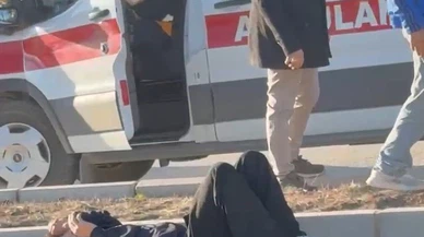 Direksiyon hakimiyeti kayboldu, motosiklet işte böyle savruldu!