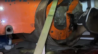 Kocaeli'de asfalt silindirinden 102 kilo uyuşturucu çıktı!