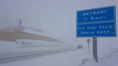 Bayburt’ta kış etkisini artırdı: Yüksek kesimler beyaza büründü