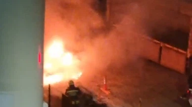 Hastane bahçesinde yangın paniği! Oksijen tüplerine metreler kala...