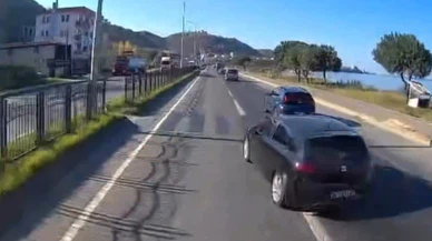 Tehlikenin yeni adresi araklı: Yol üstünde inanılmaz görüntüler!