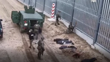 Belarus Sınırından Polonya'ya Girmeye Çalışan Kaçak Göçmenlerin Yakalanışı Kameralara Yansıdı