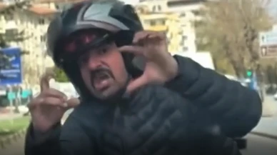 Gaziantep'te Motorlu Sürücünün Hareketleri Sosyal Medyada Tepki Çekti