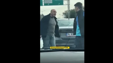 D-100'de Yol Verme Tartışması Büyüdü: Sürücü Otoyolda Durarak Tartıştı