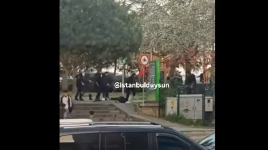 Hisarüstü'nde Kalabalık Grup Birbirine Girdi: O Anlar Vatandaşın Kamerasına Böyle Yansıdı