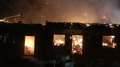 Uşak Eşme'de Çıkan Yangında 3 Ev Zarar Gördü