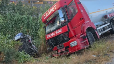 Dere yatağına devrildiler: Aydın’da korkutan kaza