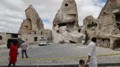 Kapadokya'da felaket! Göreme'deki peribacası iklimsel etkilerle yıkıldı