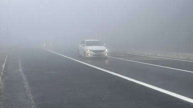 Bolu Dağı'nda yoğun sis: Görüş mesafesi 25 metreye kadar düştü