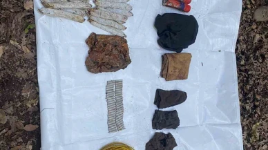 PKK’lı teröristlere ait depoda patlayıcı madde ve fünye ele geçirildi