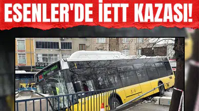 Kaldırıma çıktı, otoparka daldı: Esenler'de İETT kazası!