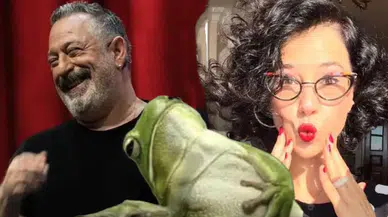 Eski sevgili Necla Karahalil’den Cem Yılmaz’a kurbağalı gönderme!