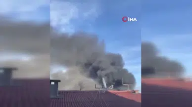 Alevler gökyüzünü kapladı! Küçükçekmece’de yangın