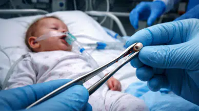 Bir anlık dikkatsizlik can alıyordu: Karaman'da 6 aylık bebeğin boğazına pil kaçtı!