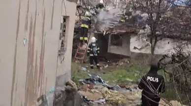 Metruk ev alev aldı! Muhtarı çileden çıkardı