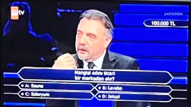 Kim Milyoner Olmak İster sorusu: Hangisi adını bir markadan alır? Sauna mı, lavabo mu, solaryum mu, jakuzi mi?