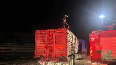 Bilecik’te tır alev topuna döndü! Facia son anda önledi