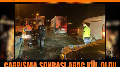 Keçiören hattında kara gece: Çarpışma sonrası araç kül oldu, sürücü çıkamadı!