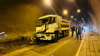 Trafik kabusu yaşandı! Freni patlayan kamyon, tüneli saatlerce kapattı