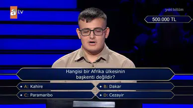 Kim Milyoner Olmak İster başkent sorusu neydi? Kahire mi, Dakar mı, Paramaribo mu, Cezayir mi?