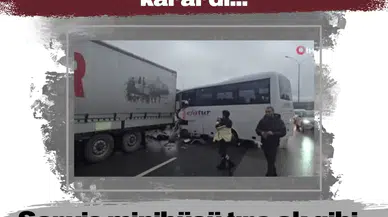 Tuzla’da bir sabah daha kazayla karardı... Servis minibüsü tıra ok gibi saplandı, çığlıklar yolu inletti!