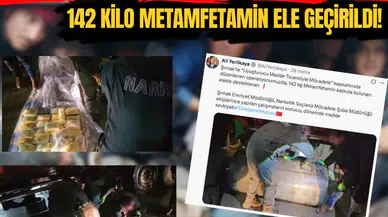 Şırnak’ta zehir tacirlerine darbe: 142 kilo metamfetamin ele geçirildi!