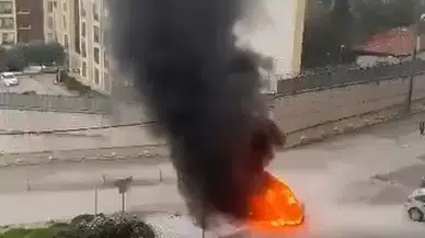 Bursa’da korku filmlerini aratmayan anlar... Alevler aracı yuttu, patlamalar sokağı ayağa kaldırdı!